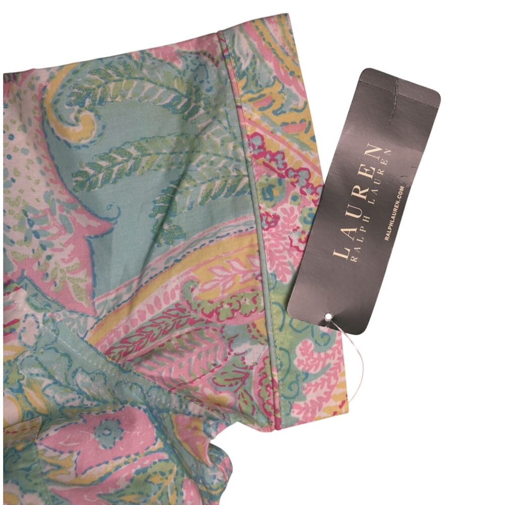 Lauren Ralph Lauren Pastel Paisley Blouse Sz S NWT Cotton Collared Easter Preppy - Picture 5 of 9
